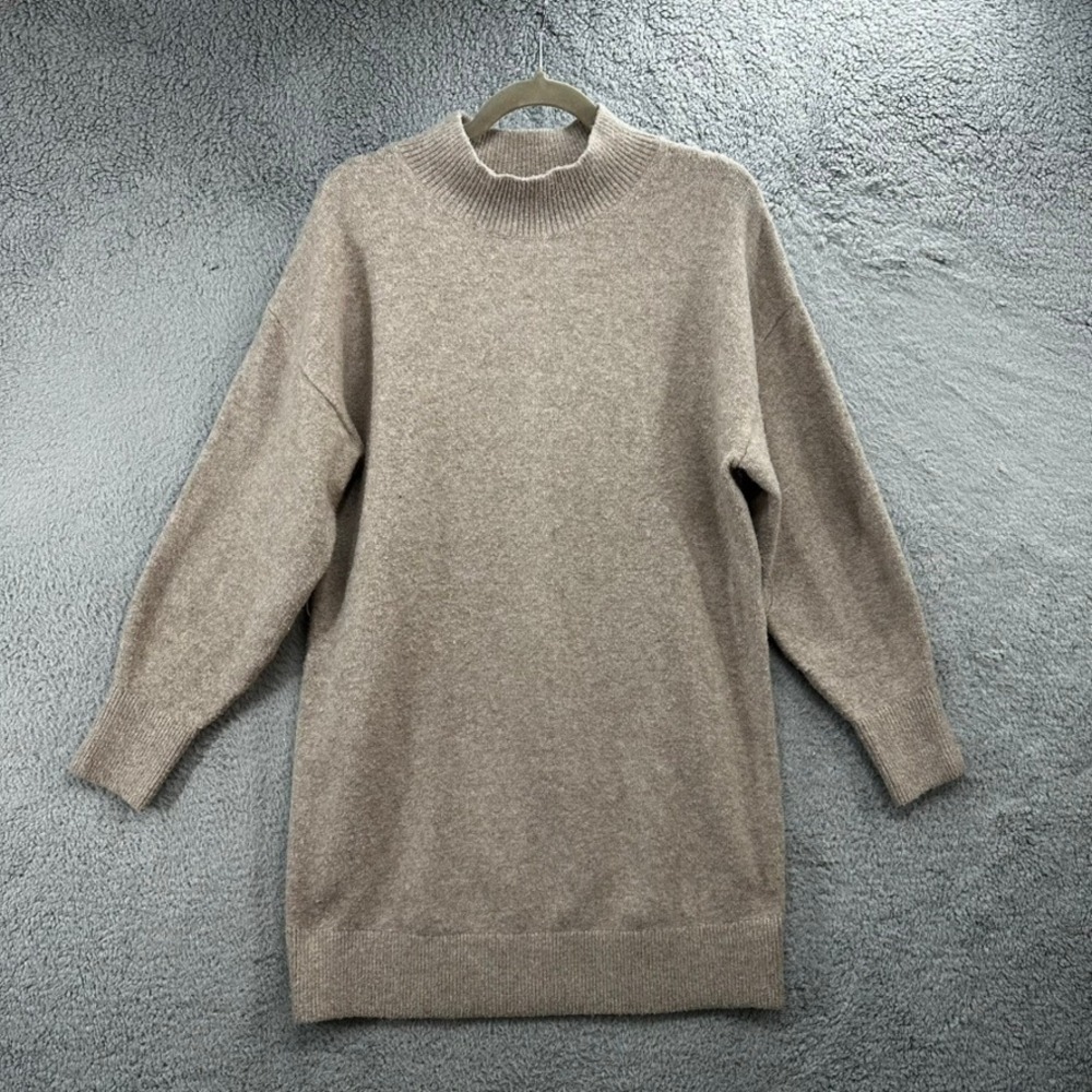 & Other Stories Los Angeles Atelier Medium Wool Blend Mock Neck Tunic Sweater